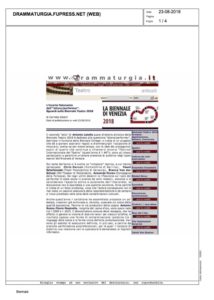 Drammaturgia - Anagoor RezzaMastrella Lidi Thomasset Kronoteatro Pieters Condemi